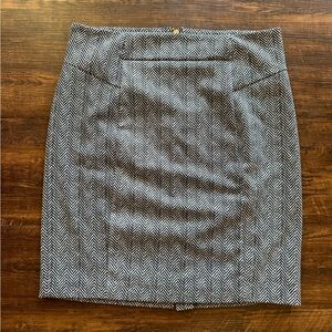 MICHAEL Michael Kors Black & White Herringbone Pencil Skirt